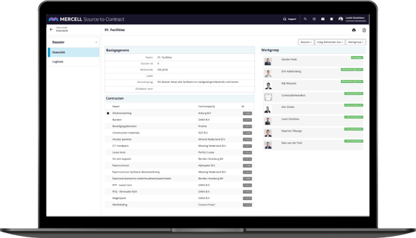 Laptop Mock Up Contract Management Access NL