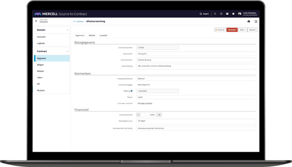 Laptop Mock Up Contract Management General NL