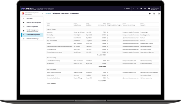 Laptop Mock Up Contract Management Report NL