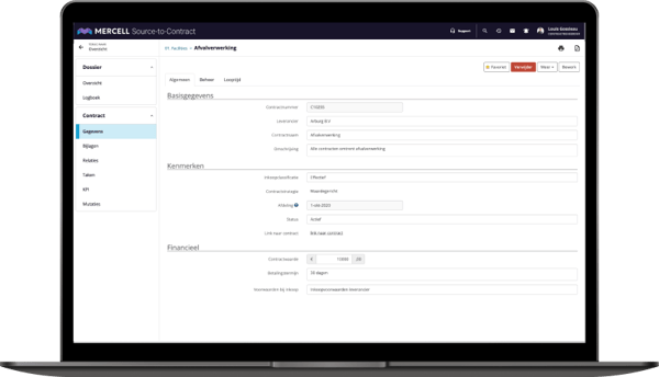 Laptop Mock Up Contract Management Template NL