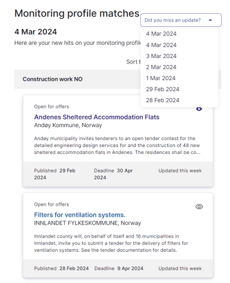 Mercell bidding platform procurement list 2